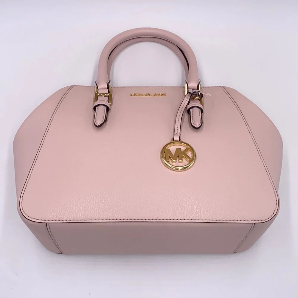 MICHAEL KORS CHARLOTTE LARGE SATCHEL POWDER BLUSH - Picture 13 of 15